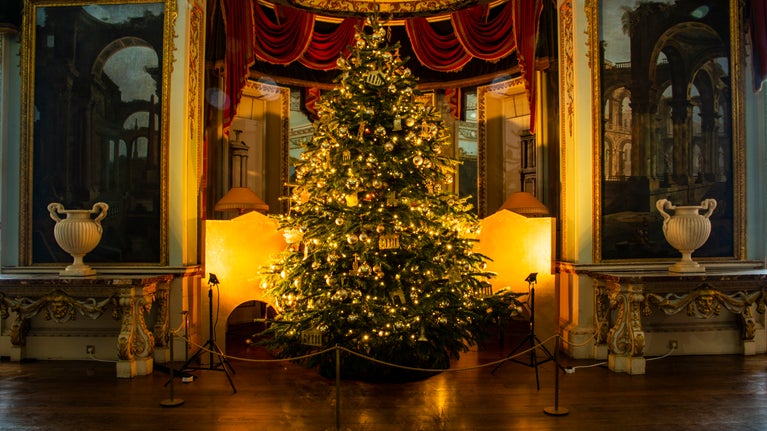 A Christmas Tree at Shugborough Estate, in the Room of Imaginary Landscapes